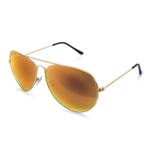 Sonnenbrille aus goldenem Metall