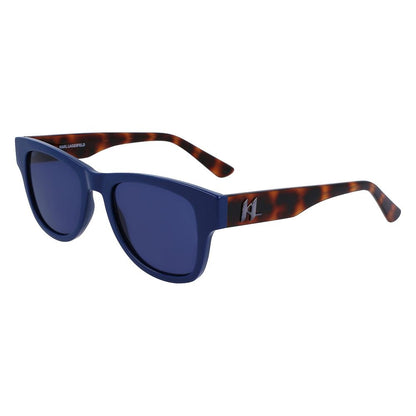 Blaue Sonnenbrille mit Spritzguss-Optik