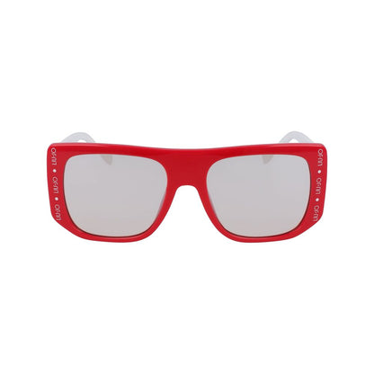 Fuchsiafarbene Sonnenbrille mit Spritzguss-Optik