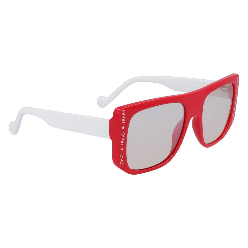 Fuchsiafarbene Sonnenbrille mit Spritzguss-Optik