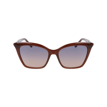 Braune Sonnenbrille mit Spritzguss-Optik