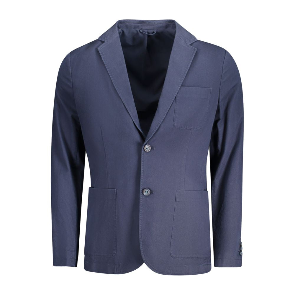 Blue Cotton Mens Jacket