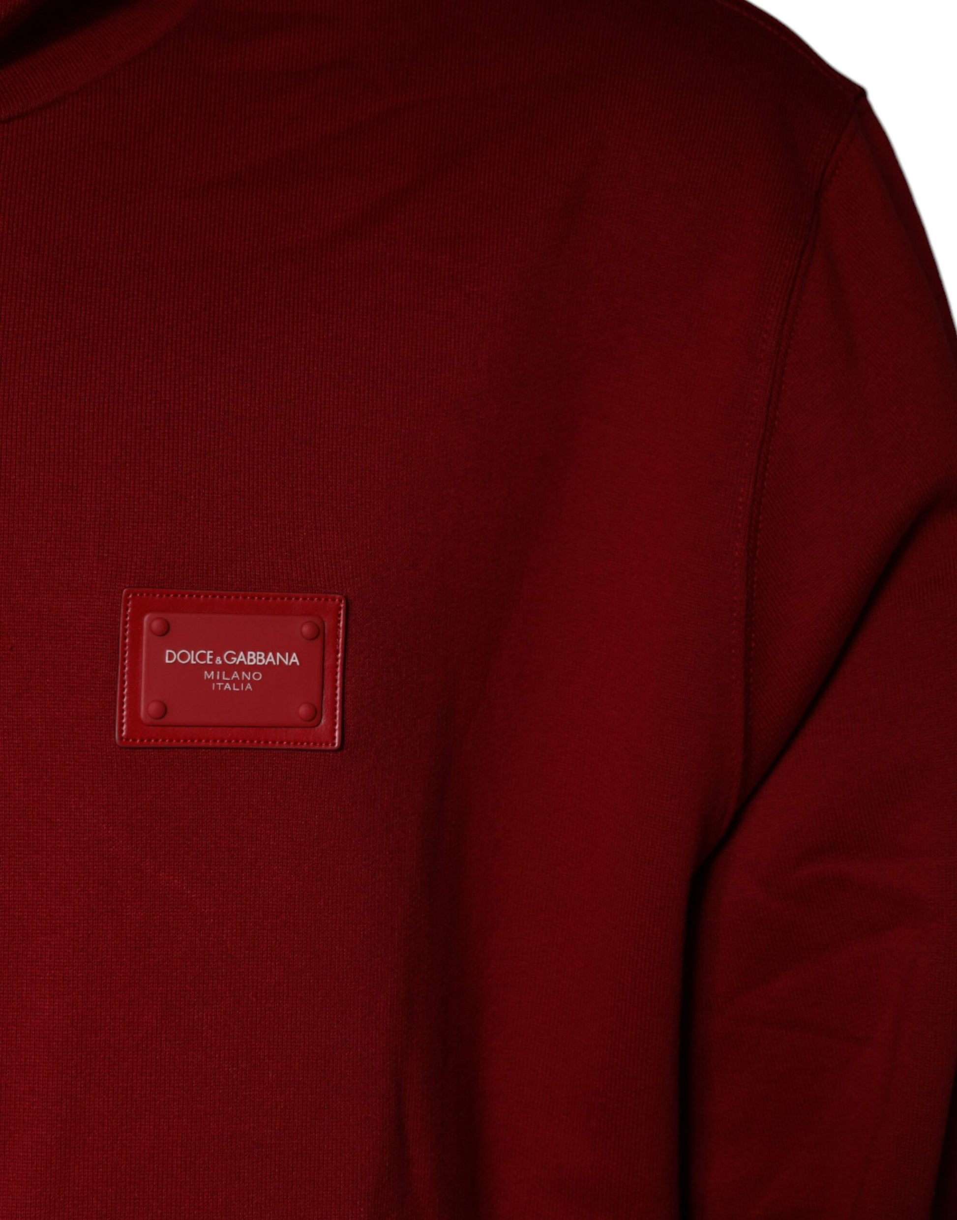 Sweatshirt mit Kapuze und rotem Logo-Schild