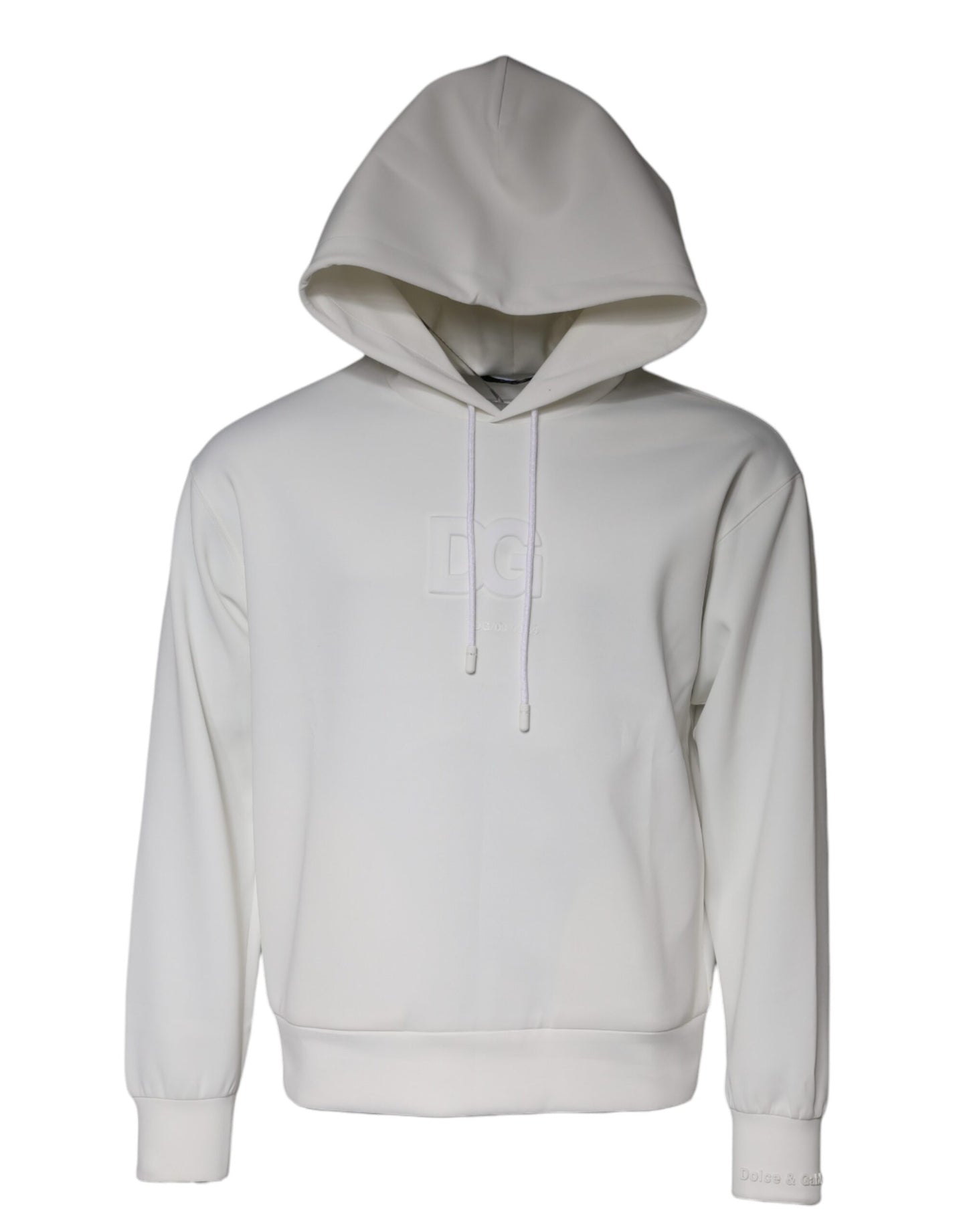 White DG Logo Hooded Men Sweatshirt Sweater