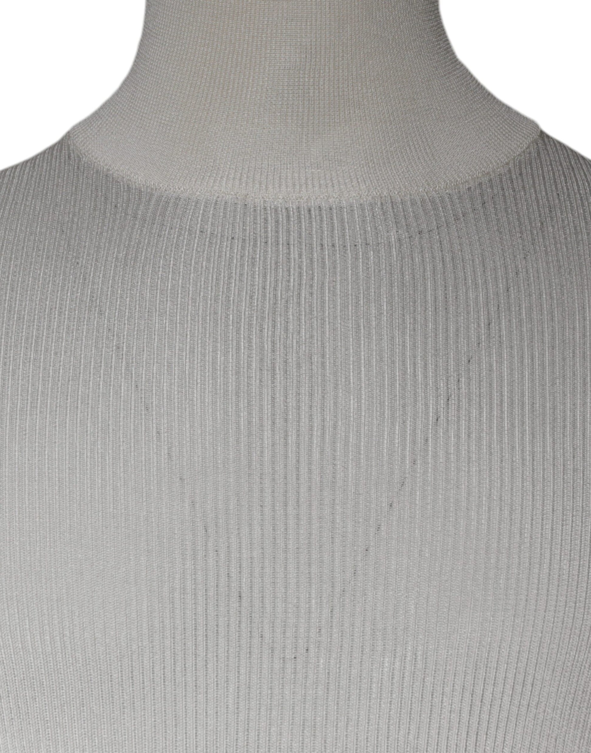 Weißer langärmeliger Rollkragenpullover für Herren