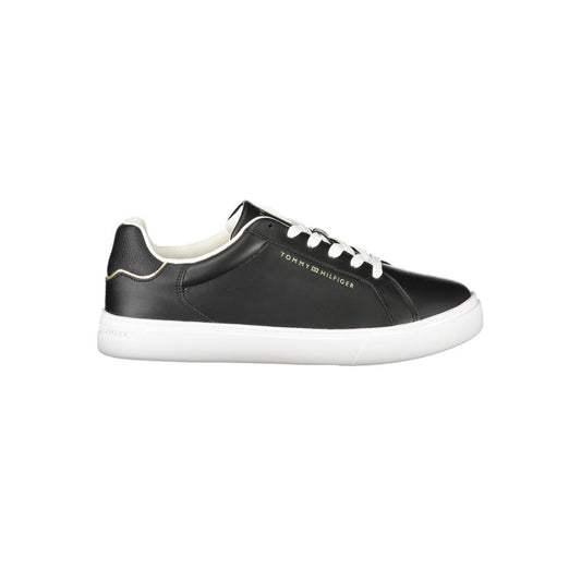 Black Leather Women Sneaker