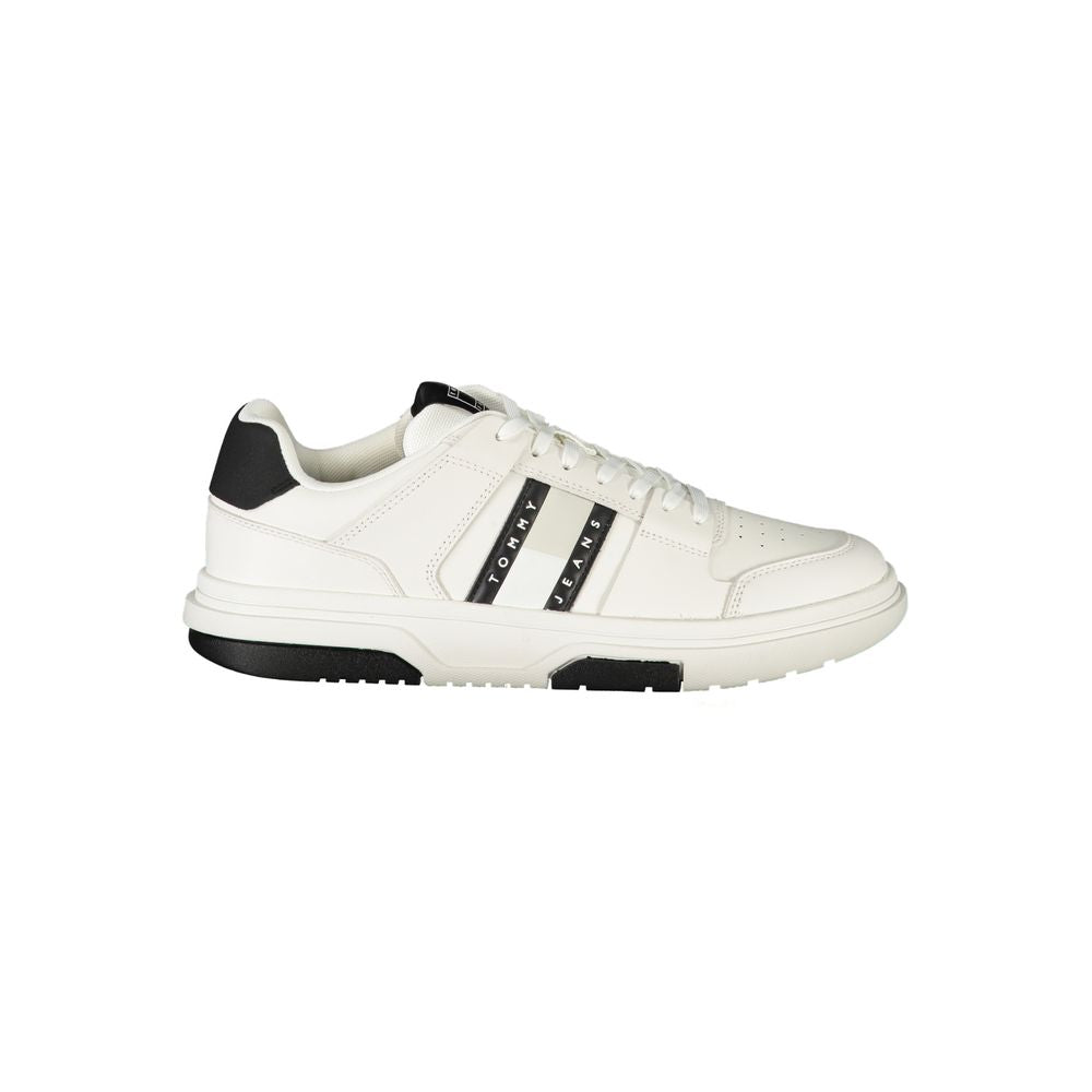 White Polyethylene Men Sneaker