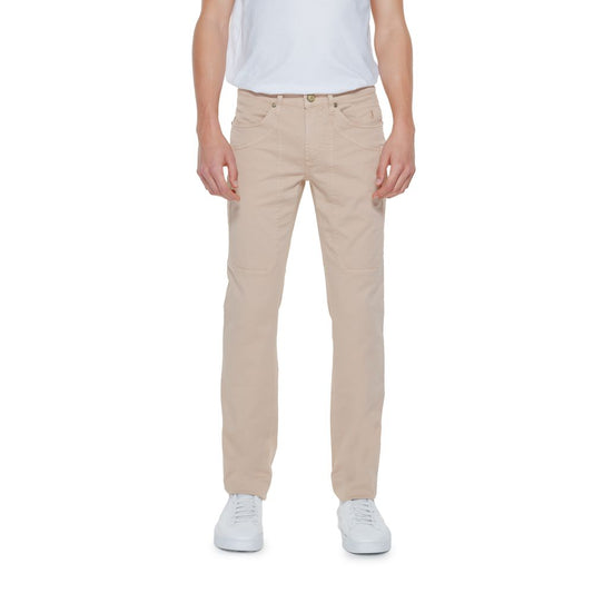 Beige Cotton Jeans & Pant