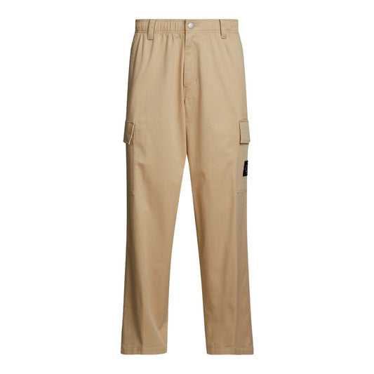 Beige Cotton Rigenerato Jeans & Pant