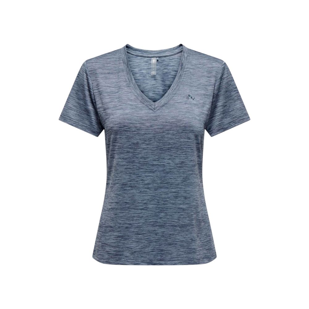 Blaue Oberteile und T-Shirts aus recyceltem Polyester