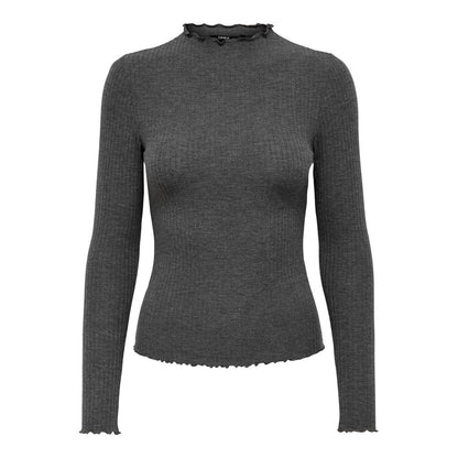 Grauer Polyesterpullover