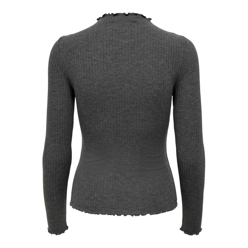 Grauer Polyesterpullover