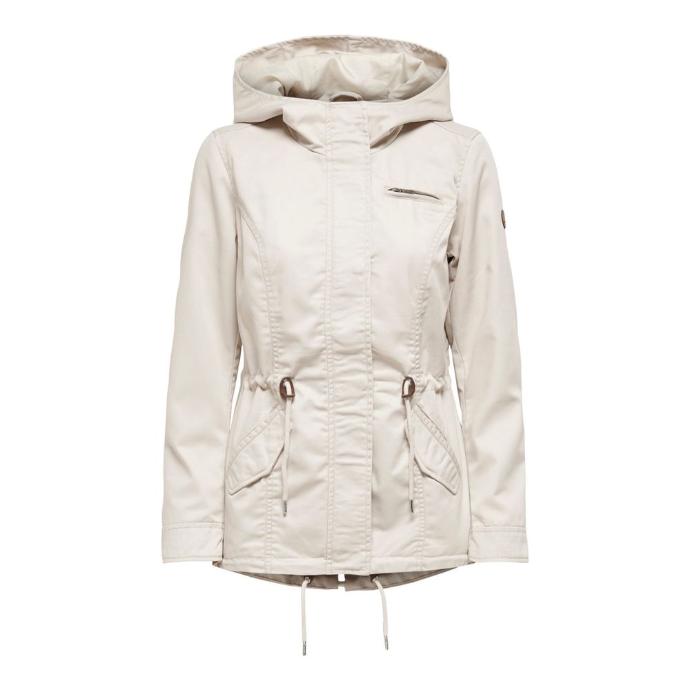 Beige Polyester Jackets & Coat