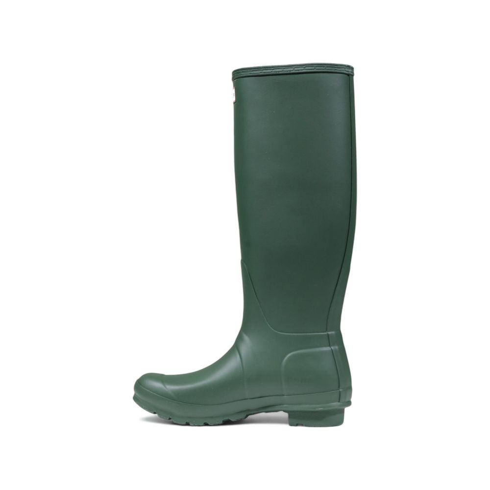 Grüner Stiefel aus recyceltem Polyester