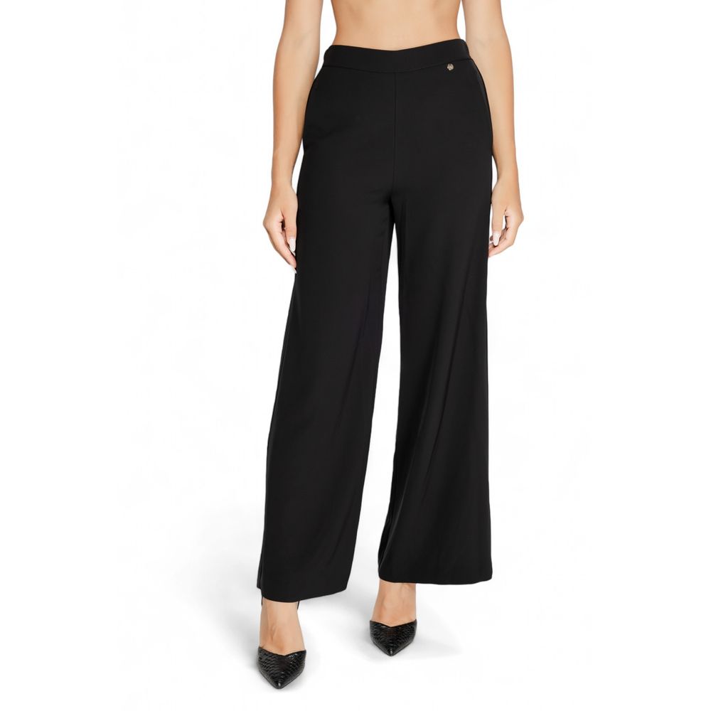 Black Polyester Jeans & Pant