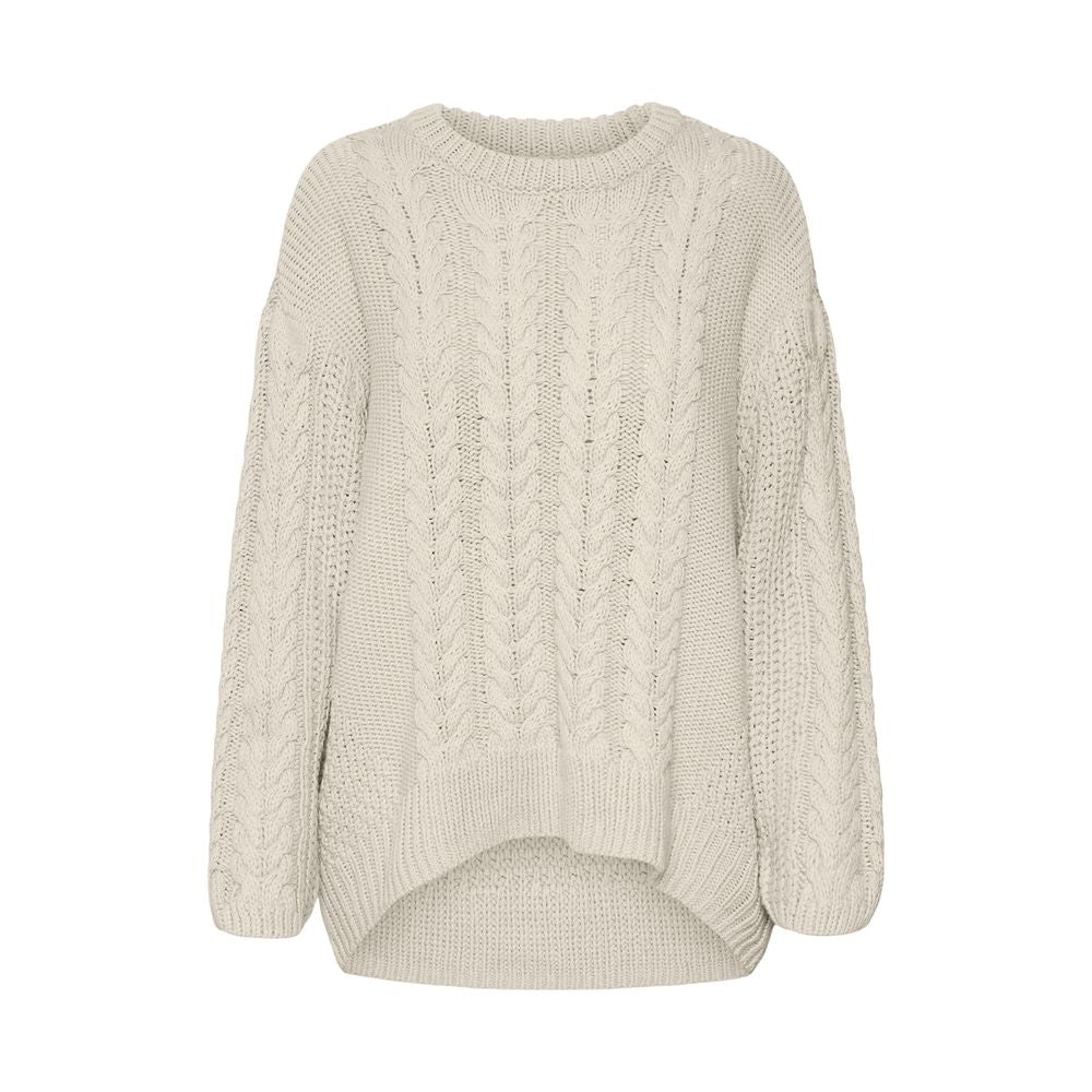 Beige Cotton Sweater