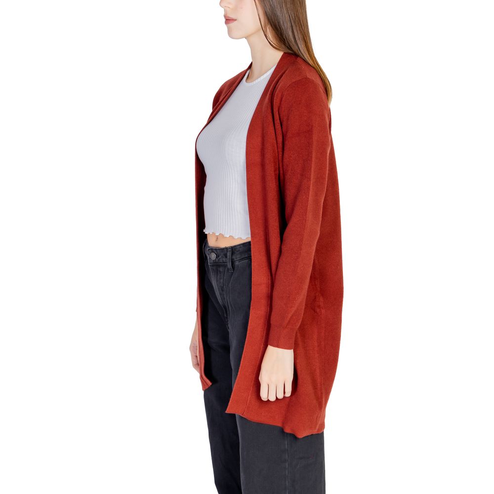 Roter Viskose-Cardigan