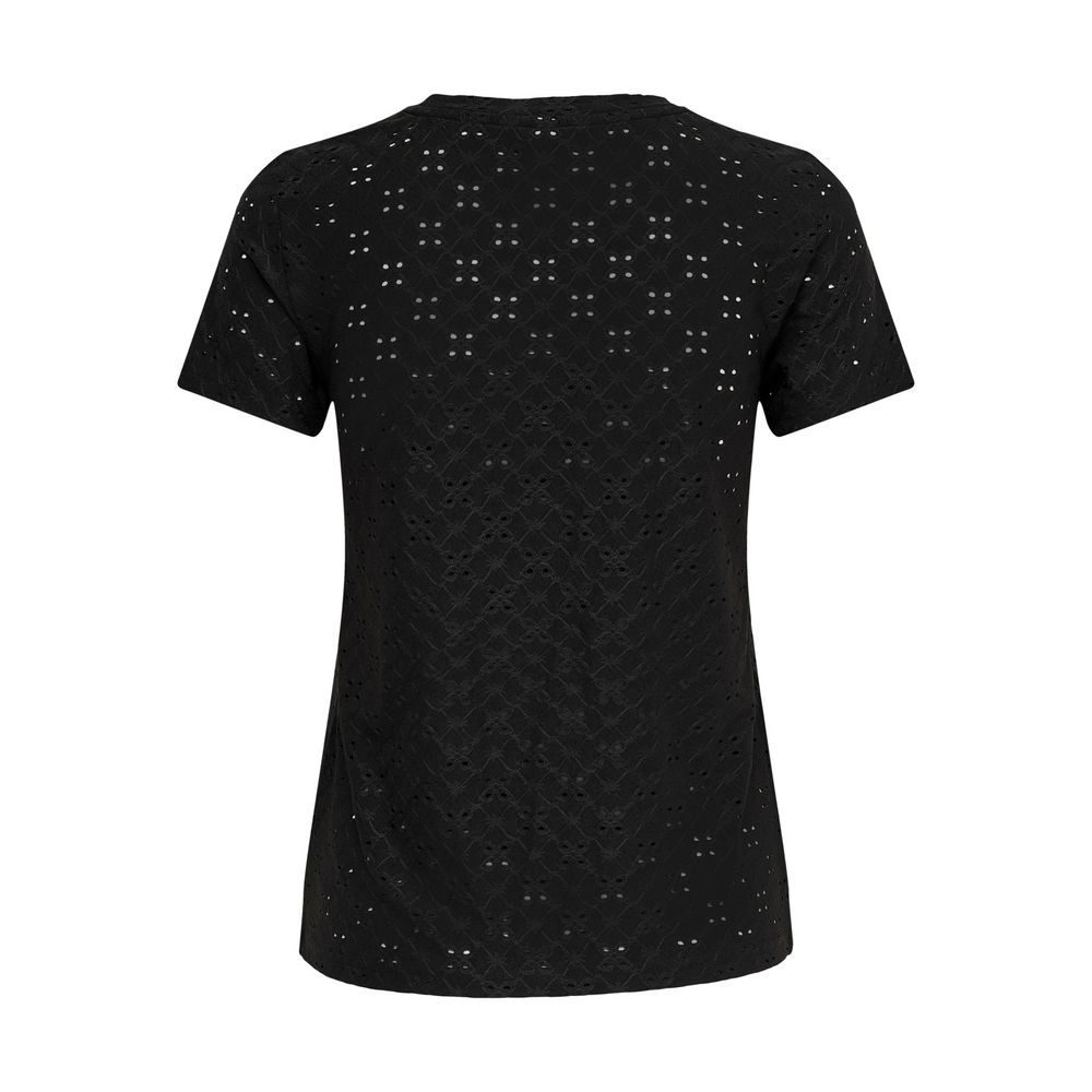 Black Polyester Tops & T-Shirt