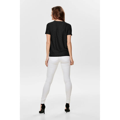 Black Polyester Tops & T-Shirt