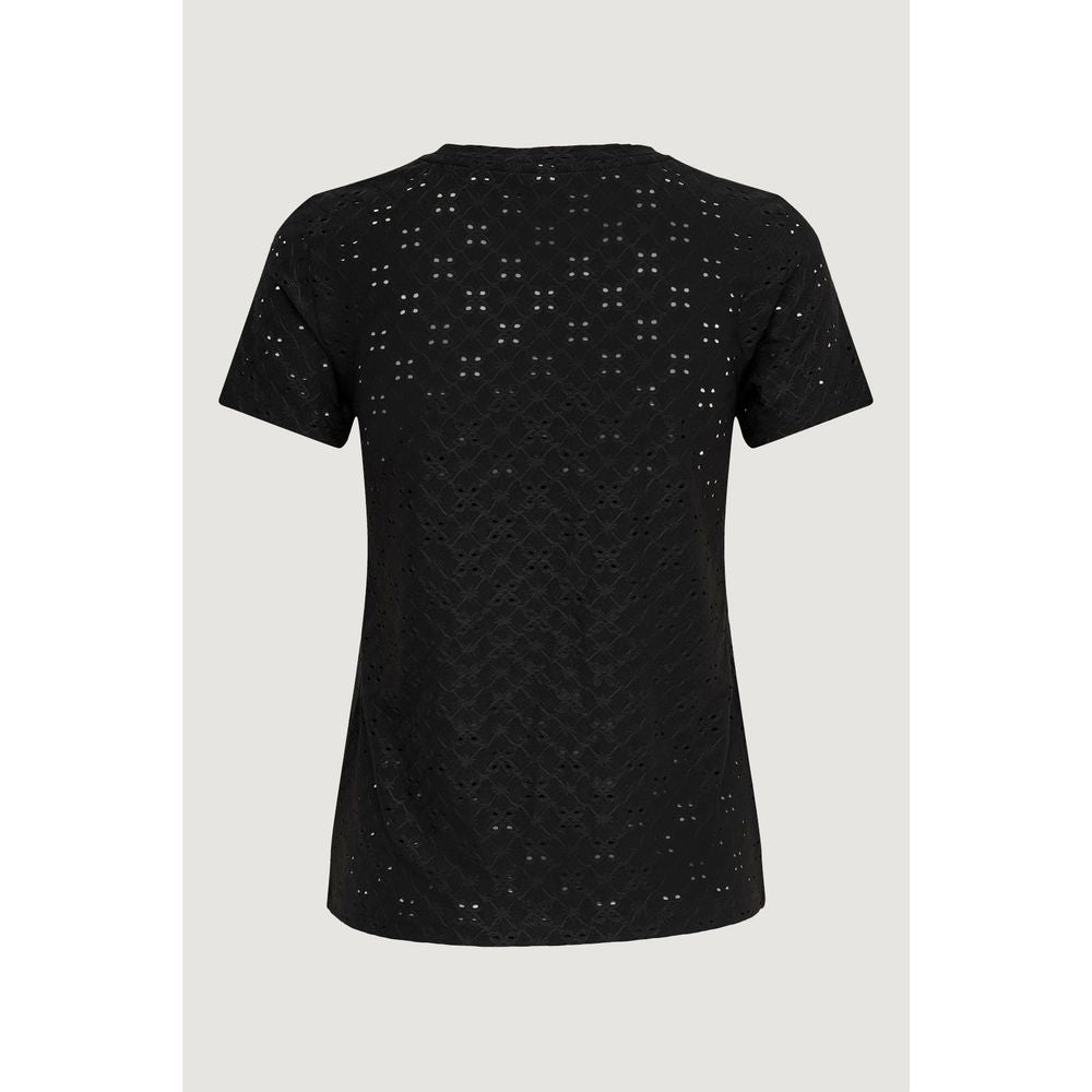 Black Polyester Tops & T-Shirt