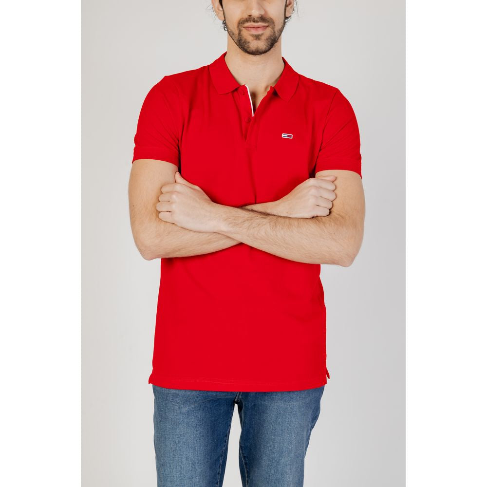 Rotes Poloshirt aus Baumwolle