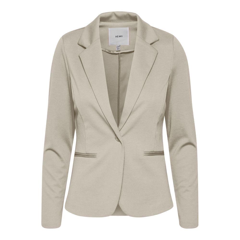 Beige Polyester Suits & Blazer