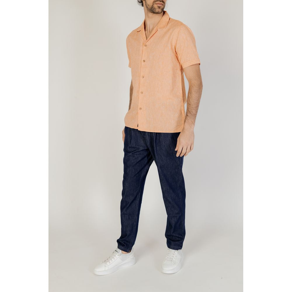 Orange Linen Shirt