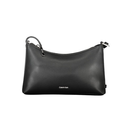 Black Polyester Women Handbag