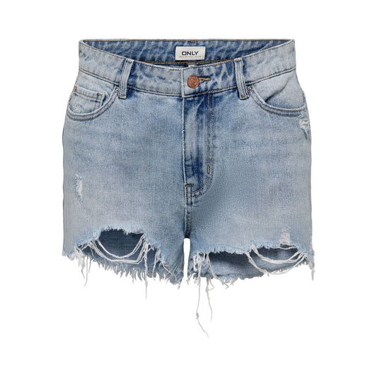 Hellblaue Baumwollshorts