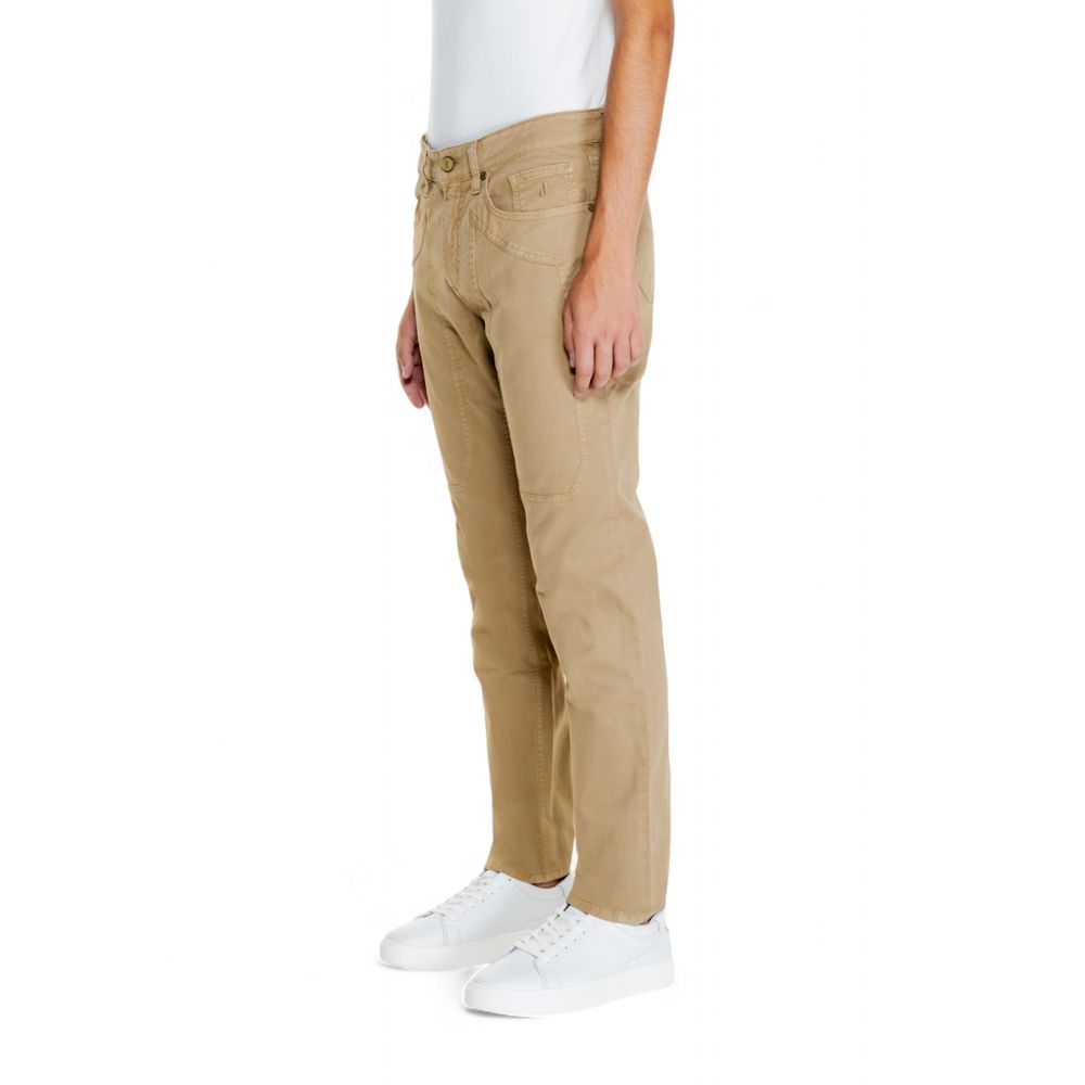 Beige Cotton Jeans & Pant