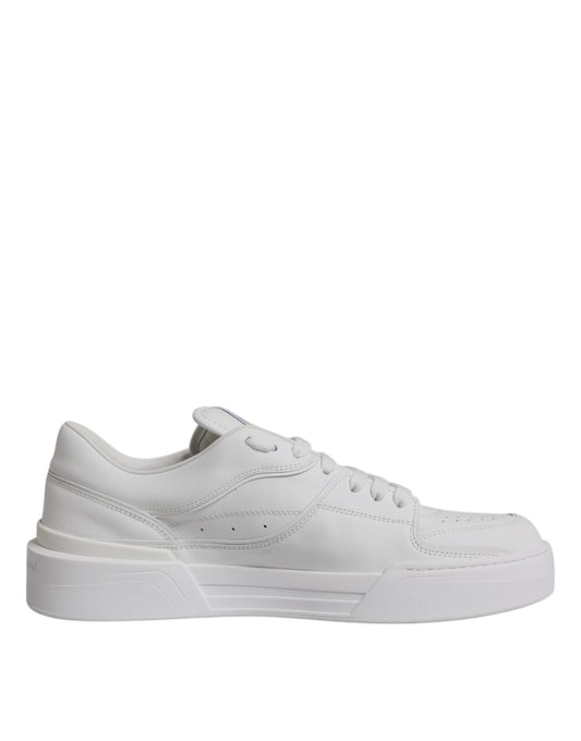 Weiße Miami Leder Low Top Sneakers Schuhe