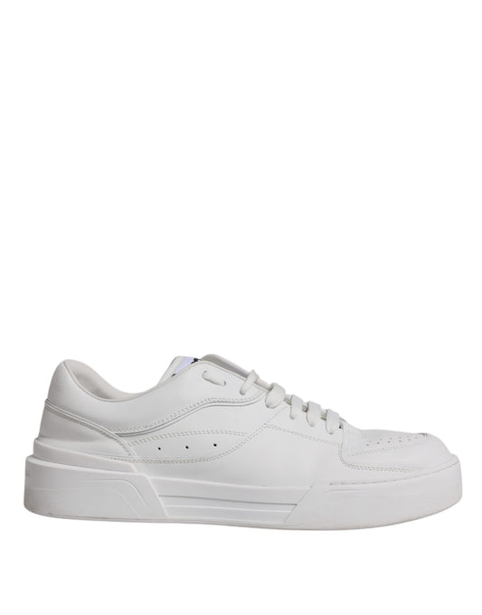 Weiße Miami Leder Low Top Sneakers Schuhe