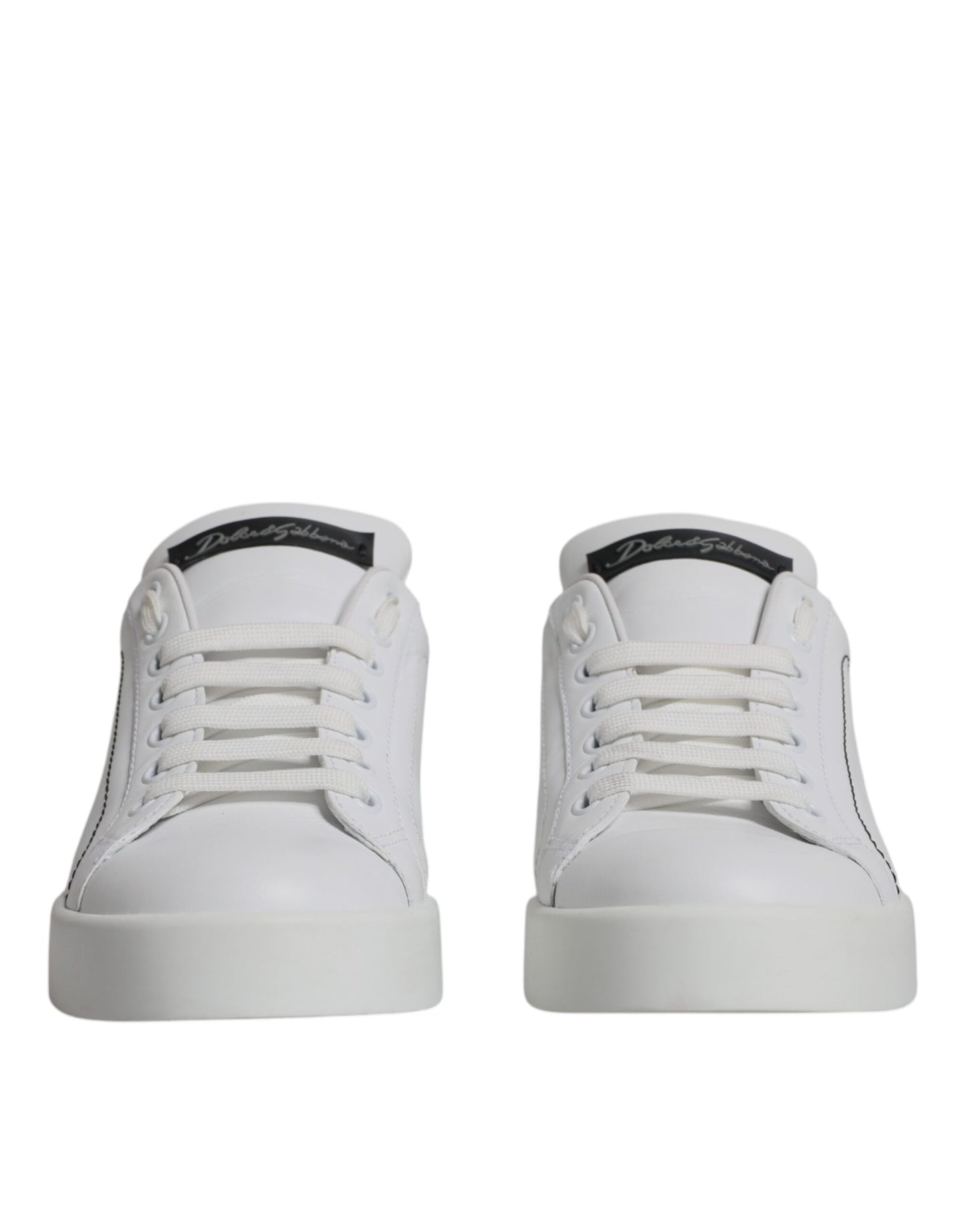 Weiße und silberne Leder Low Top Herren Sneakers