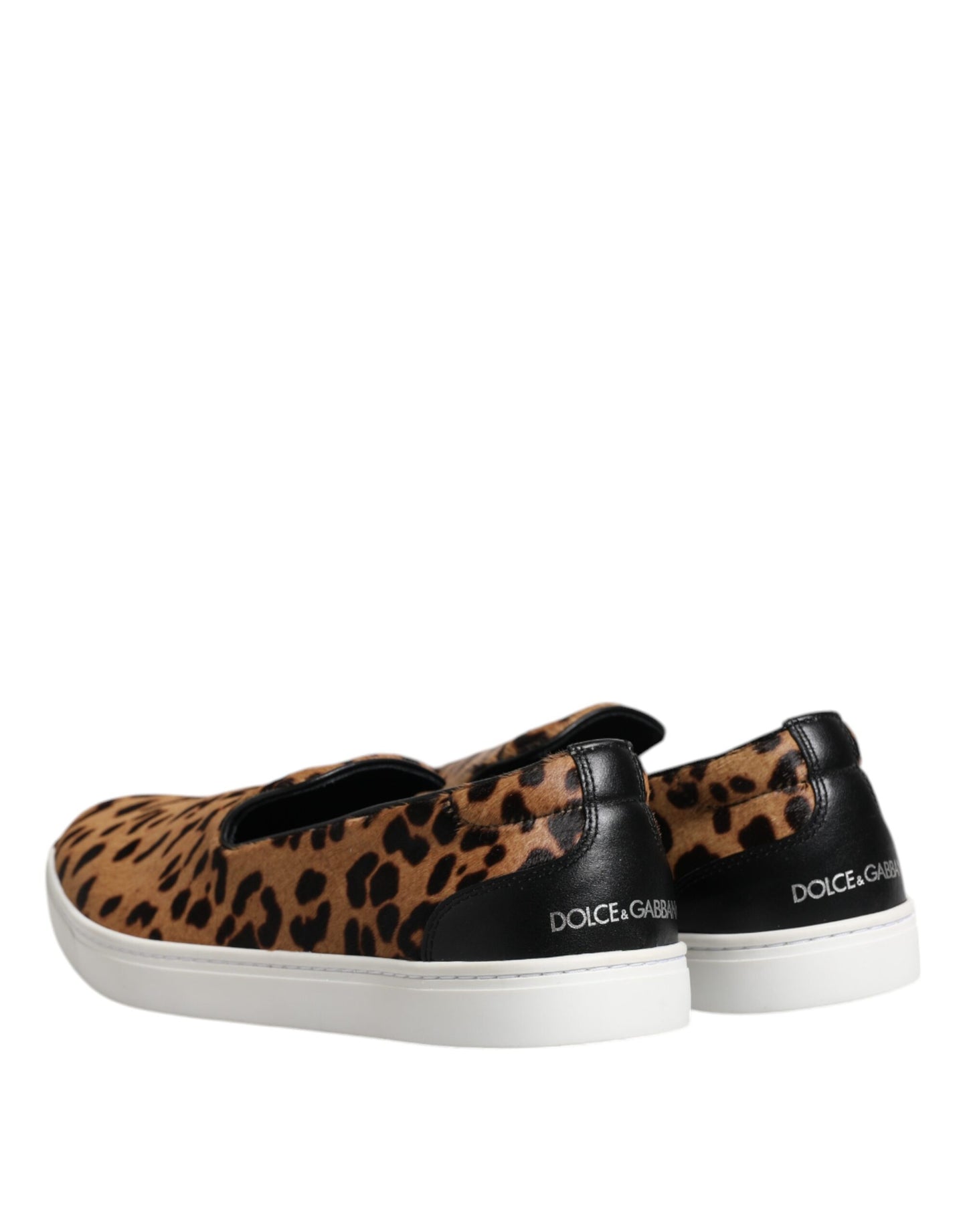 Braune Kalbsleder Pelz Leopard Männer Sneakers Schuhe