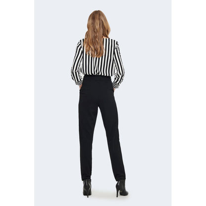 Black Polyester Jeans & Pant