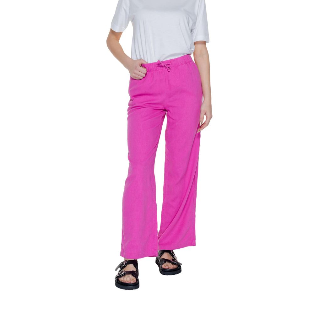 Pink Linen Jeans & Pant