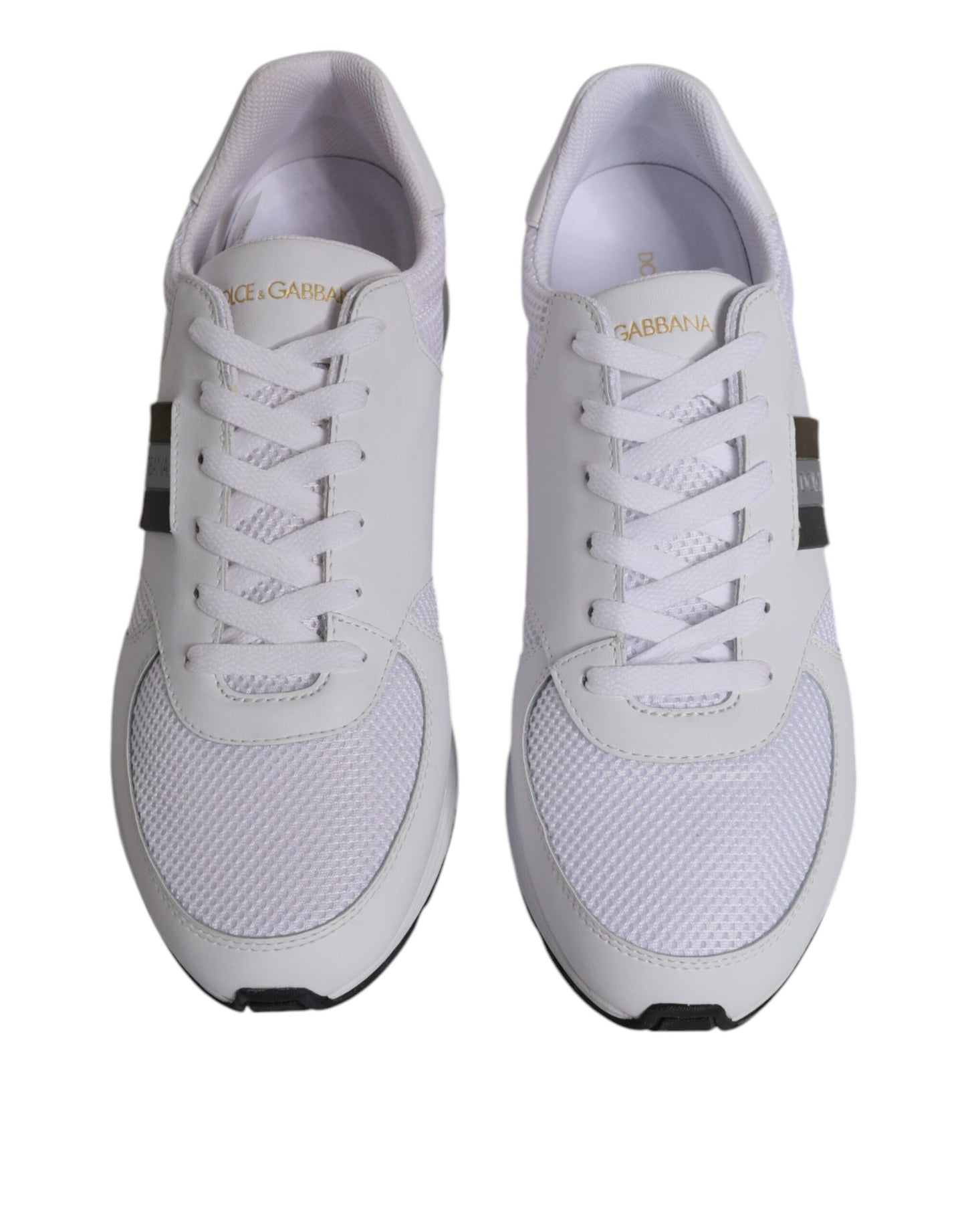 Weiße Casual Herren Sneakers aus Leder mit Logo