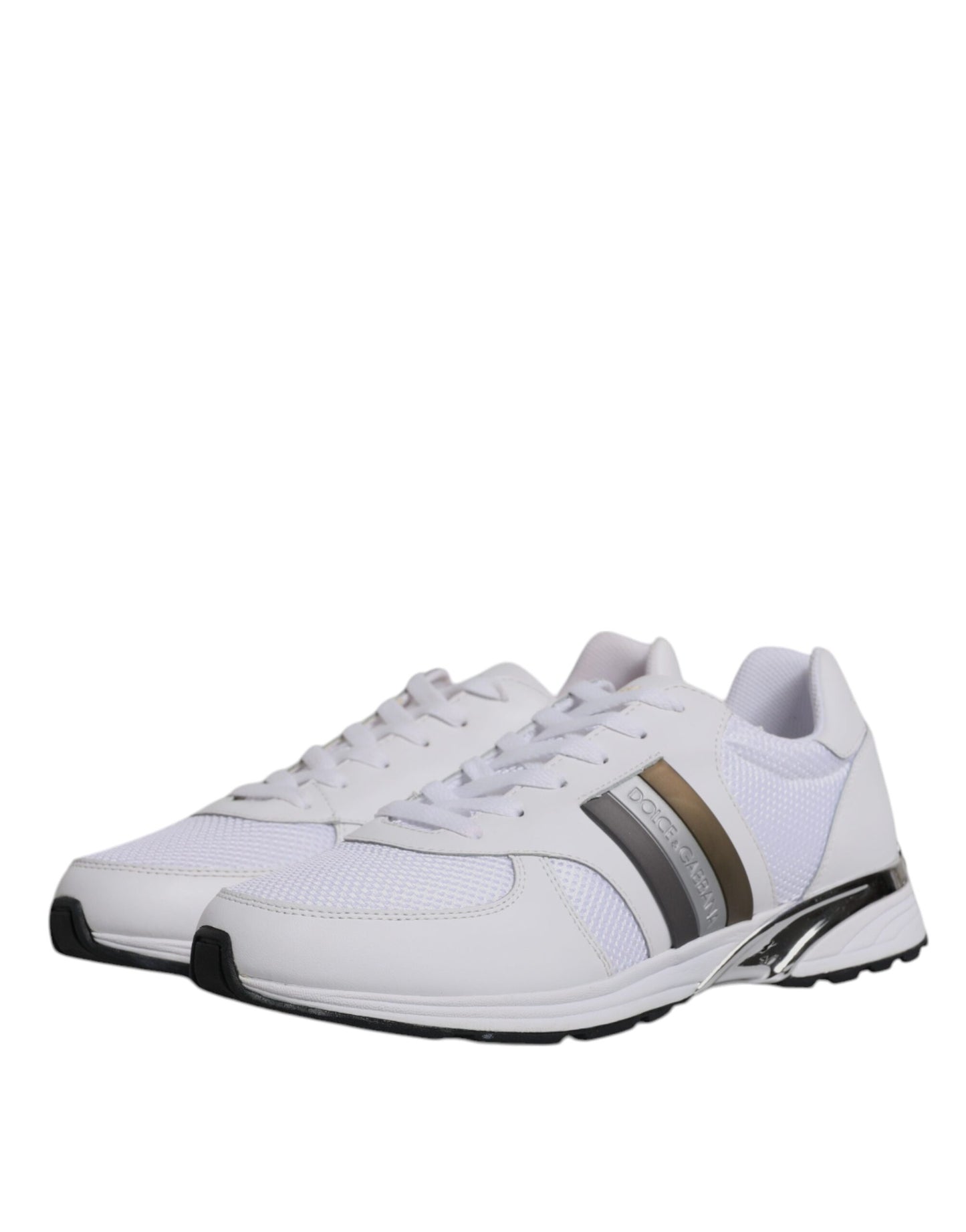 Weiße Casual Herren Sneakers aus Leder mit Logo