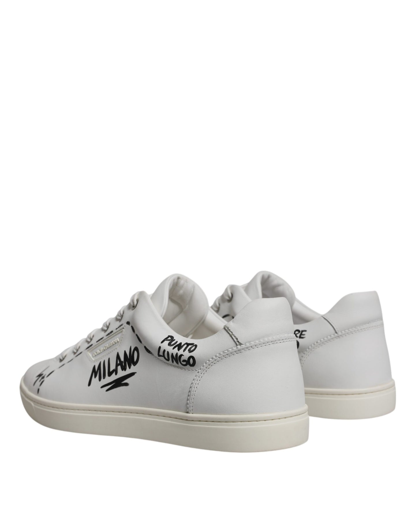 Weiße Milano Low Top Sneakers aus Leder