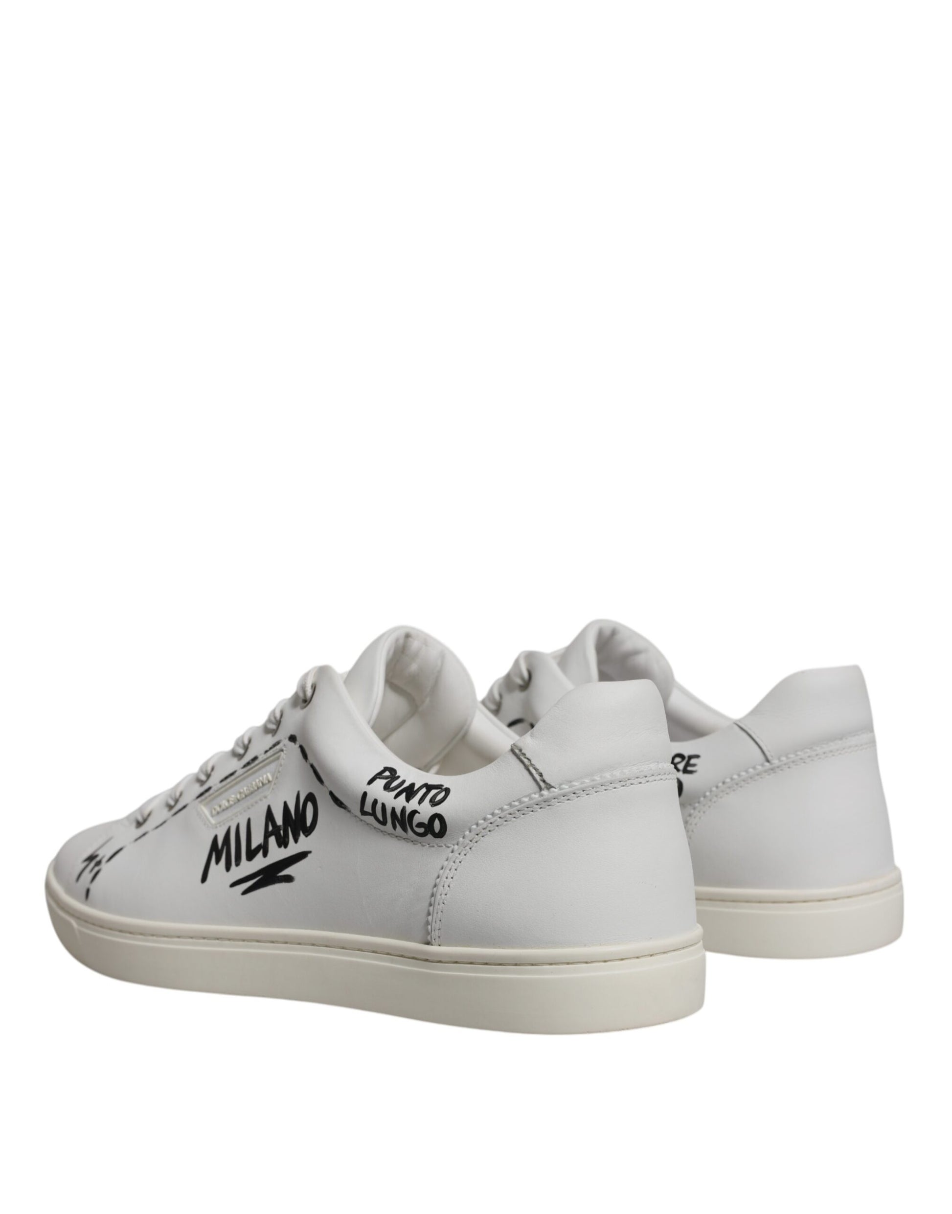 Weiße Milano Low Top Sneakers aus Leder