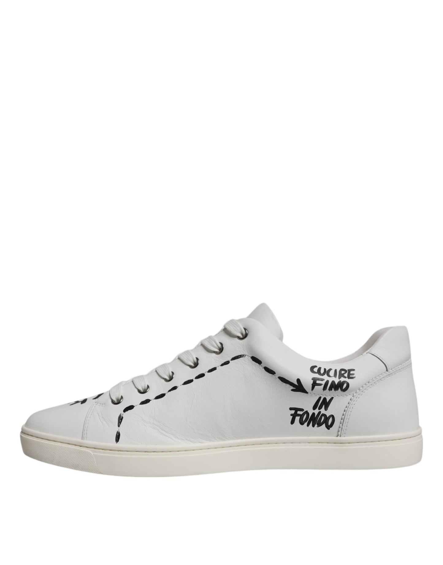 Weiße Milano Low Top Sneakers aus Leder