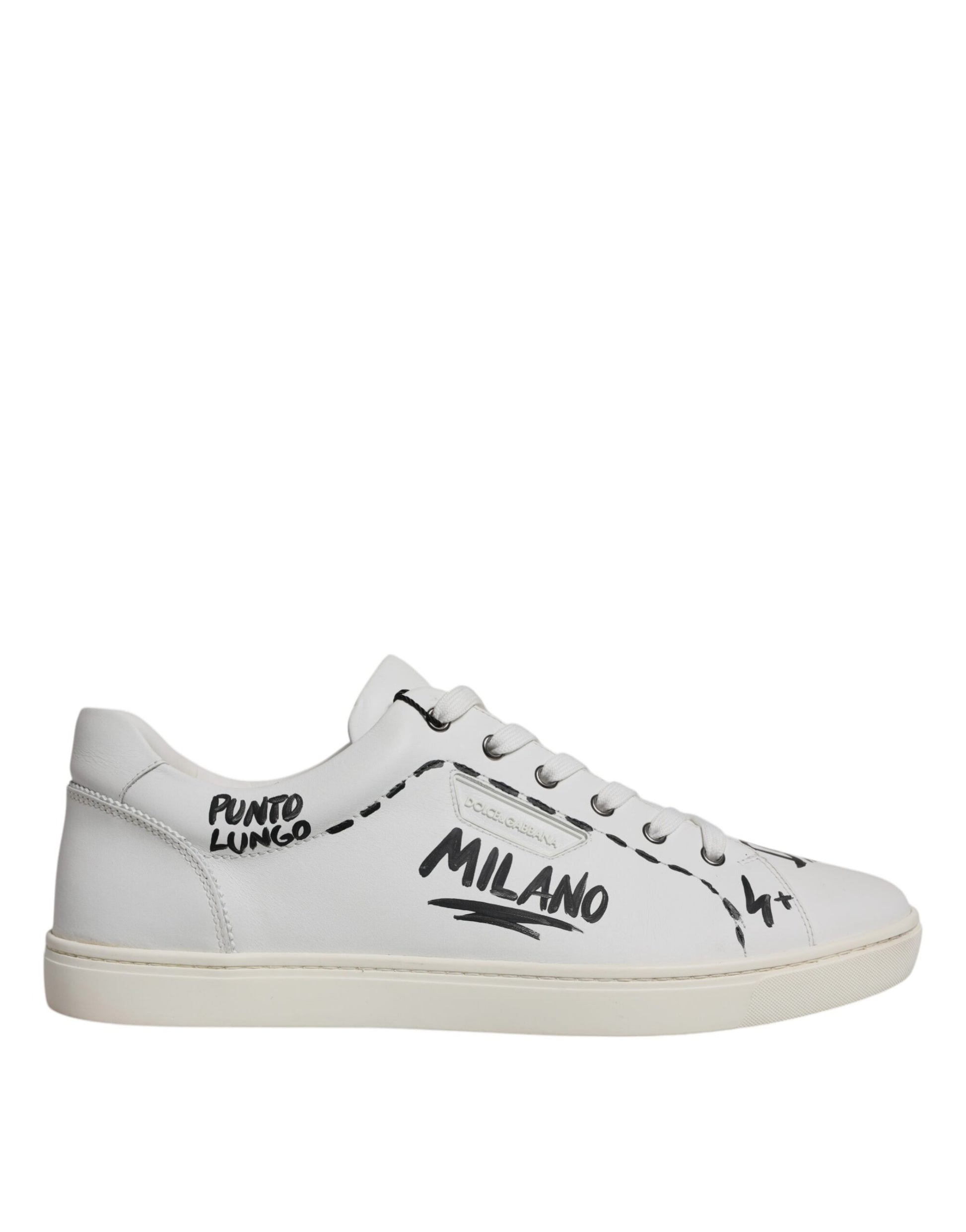 Weiße Milano Low Top Sneakers aus Leder