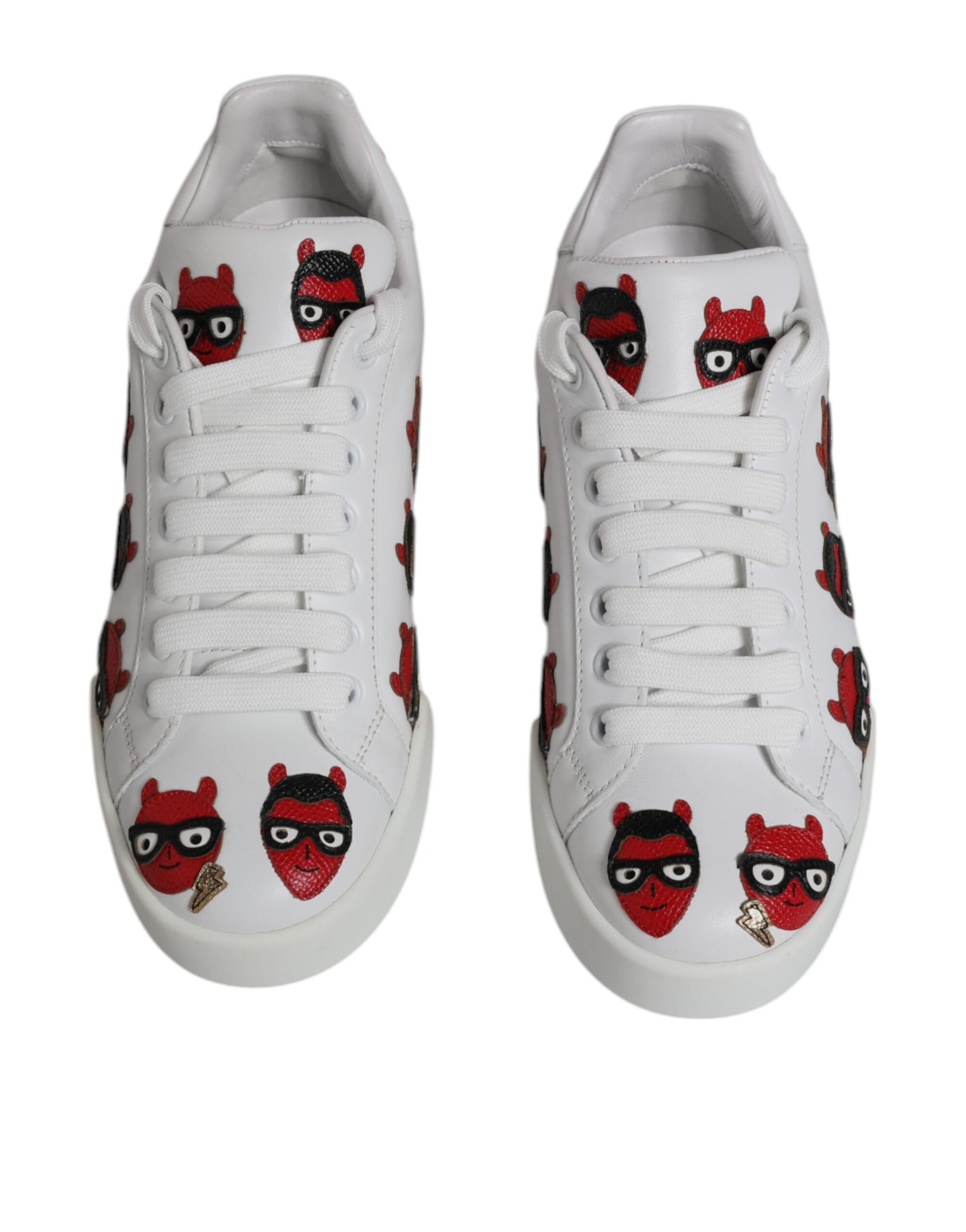 Weiße Devil Face Portofino Sneakers