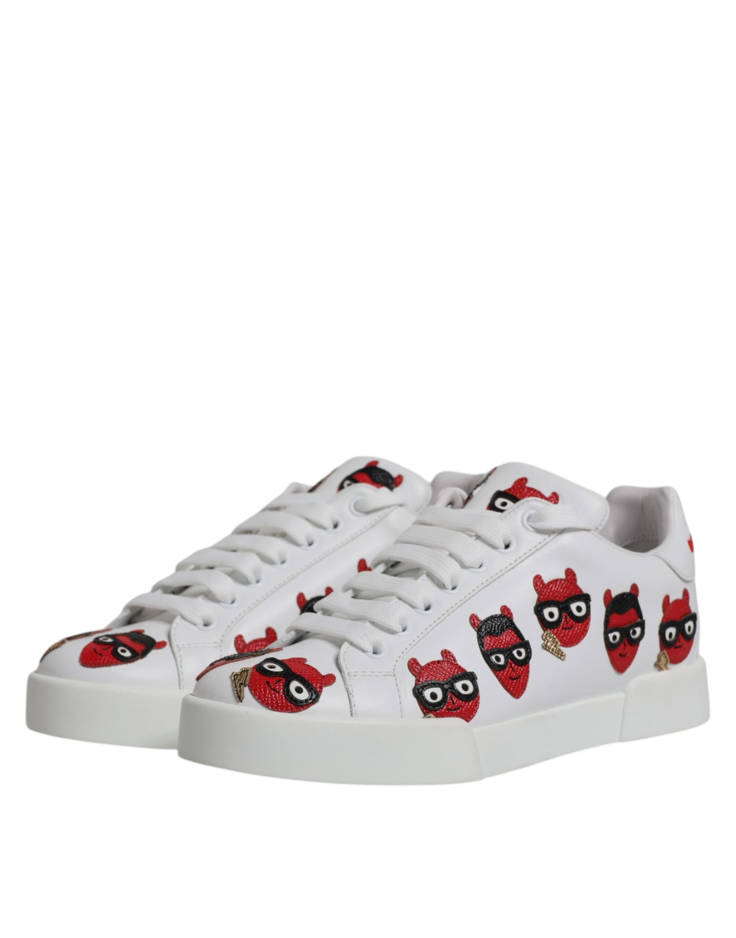 Weiße Devil Face Portofino Sneakers