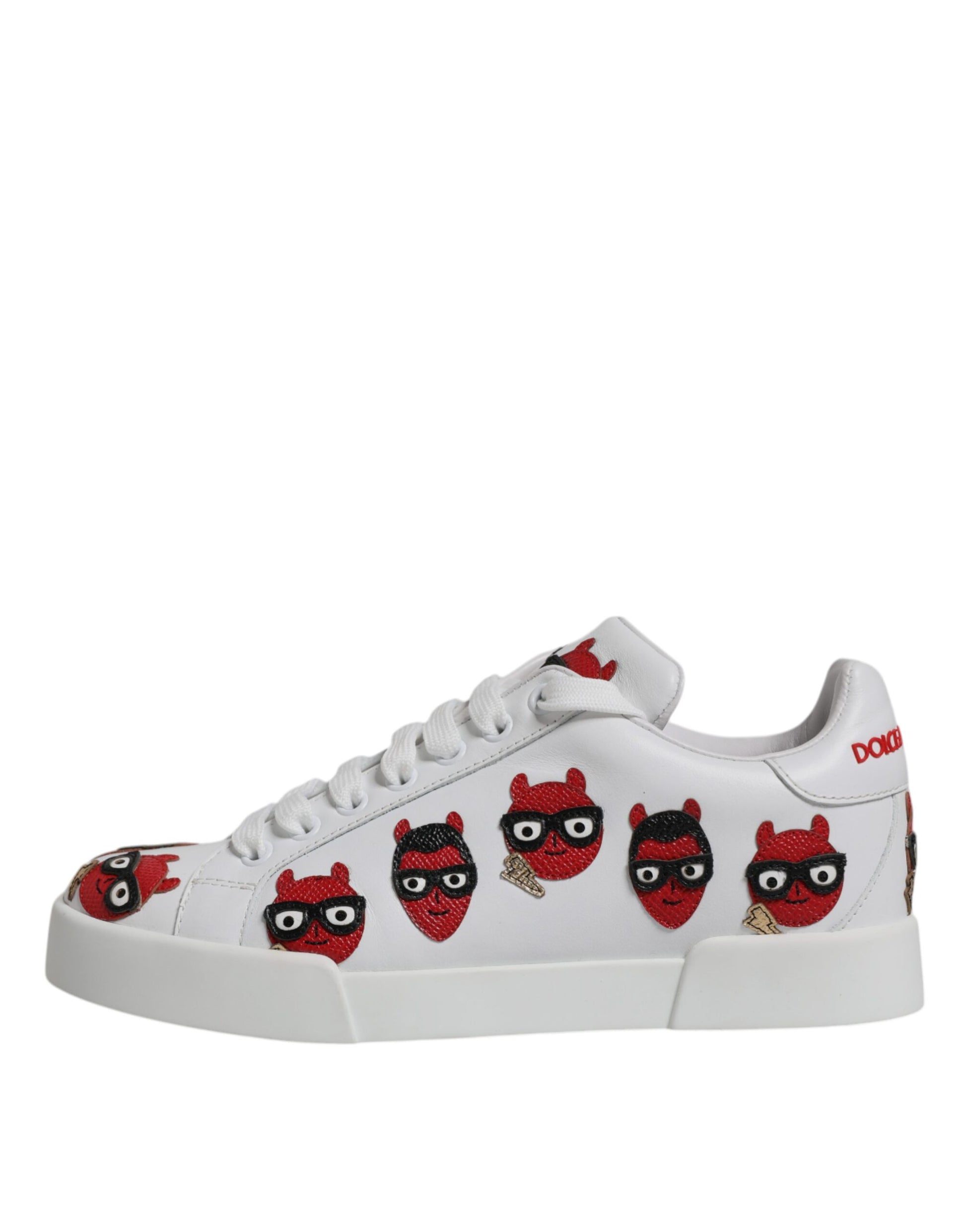 Weiße Devil Face Portofino Sneakers