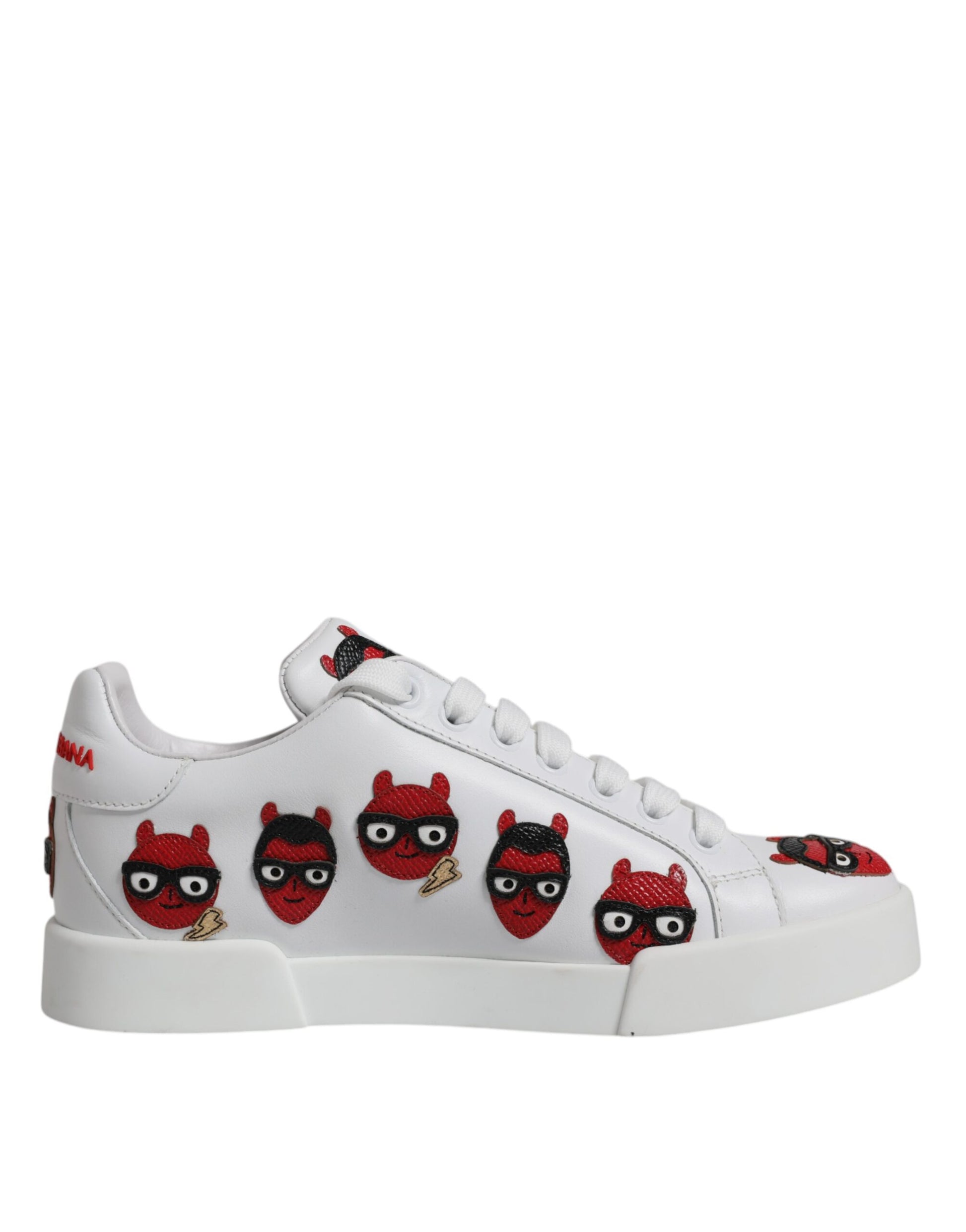 Weiße Devil Face Portofino Sneakers