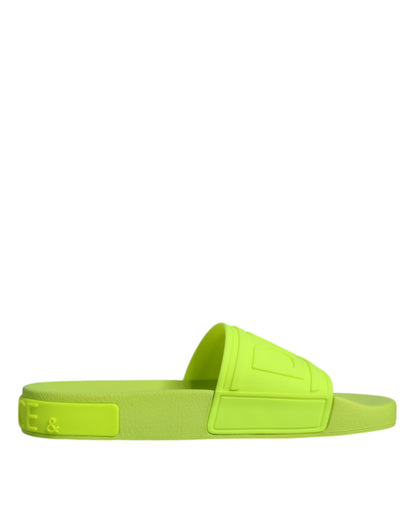 Grüne Gummi Slides Sandalen Beachwear Schuhe