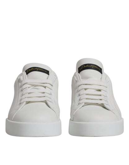 Weiße klassische Leder Low Top Sneakers Schuhe