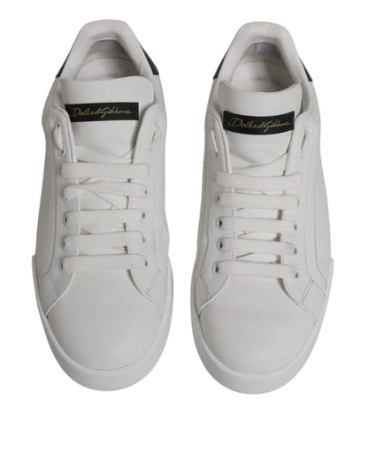 Weiße klassische Leder Low Top Sneakers Schuhe