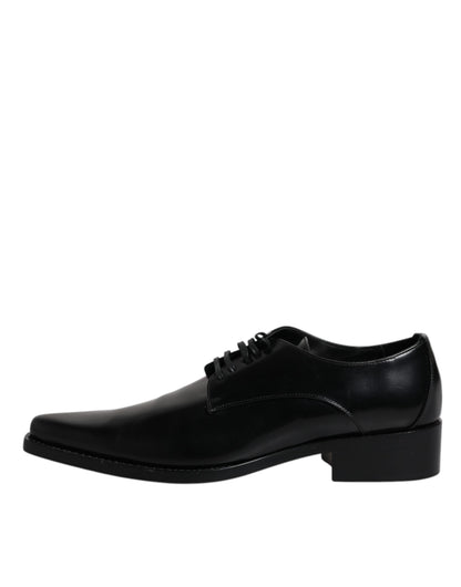 Black Patent Leather Derby Men Dress Shoes